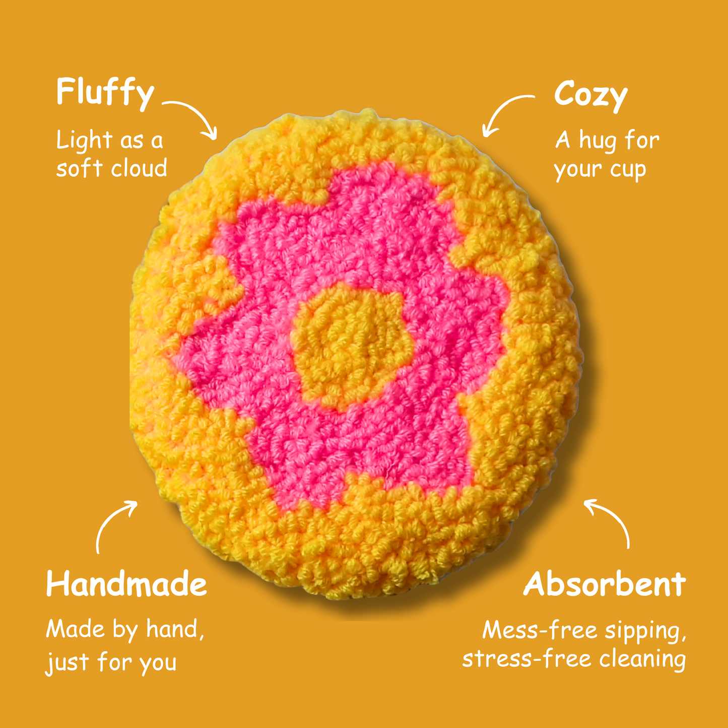 Sunny Flower Coaster Home Decor